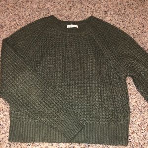 Pacsun cropped army green sweater